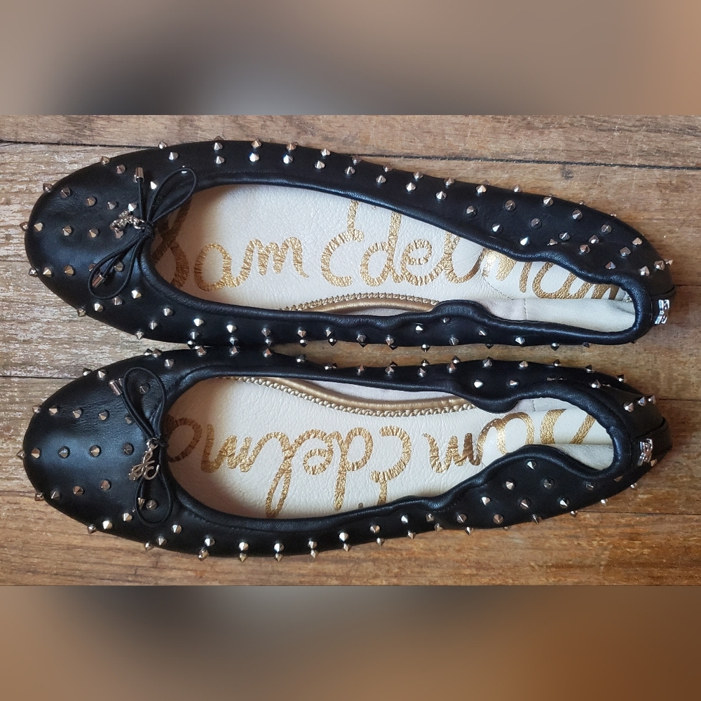 Sam Edelman Black Studded Flats